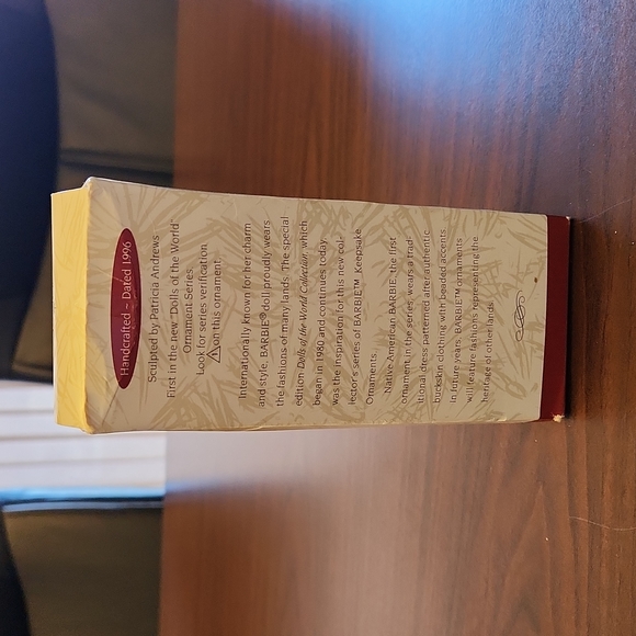 Hallmark Dolls of the World Native American Barbie ornament 1996, in box. - Picture 2 of 5